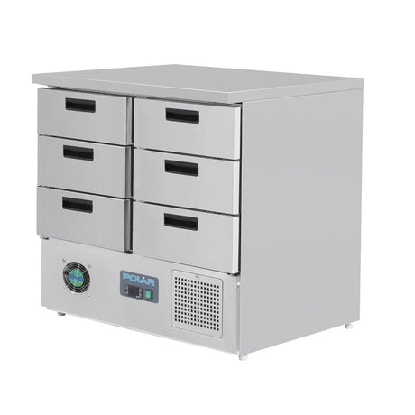 Polar G-Series Refrigerated Counter with 6 Drawers 240Ltr - FA440 Counter Fridges With Drawers Polar