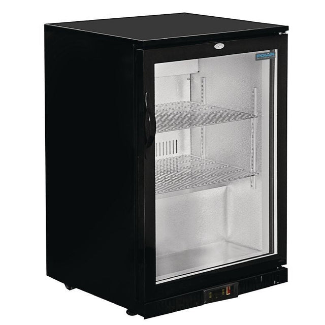 Polar Single Door Back Bar Cooler in Black with LED Lighting - GL001 Single Door Bottle Coolers Polar