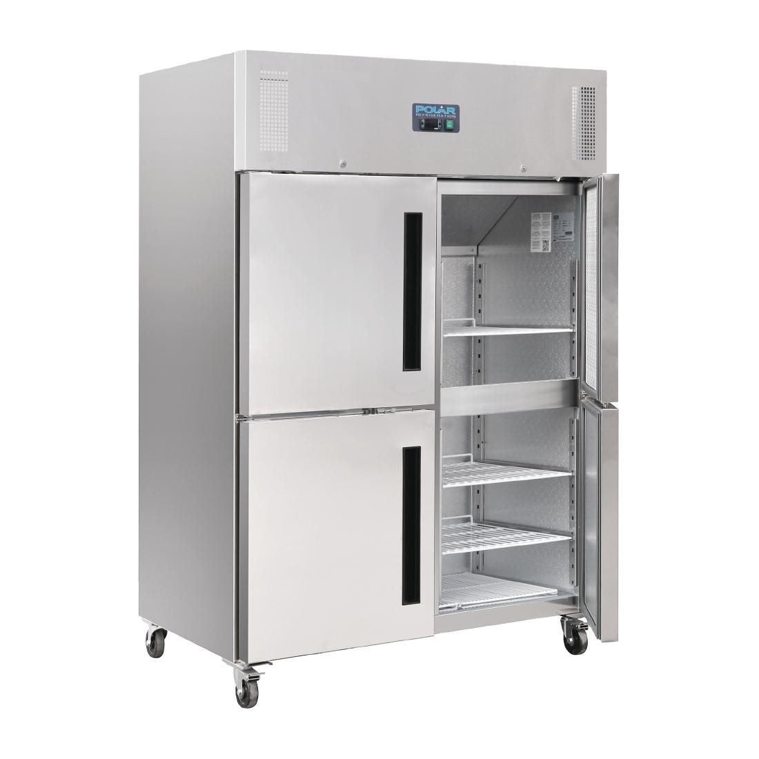 Polar Upright Double Stable Door Gastro Refrigerator 1200Ltr - CW195 Refrigeration Uprights - Double Door Polar