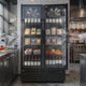 CUBO Display Fridge 879L - 2 Door - 10 Shelves - Glass Door - Black Interior - CS-SU1000