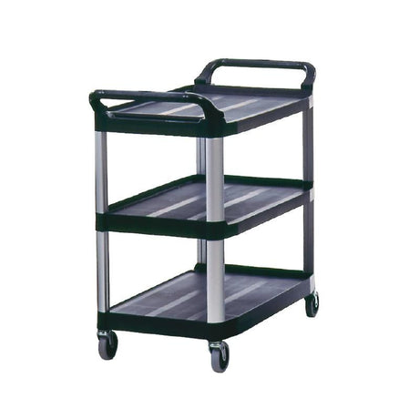 Rubbermaid X-tra Utility Trolley Black Service Trolleys Rubbermaid