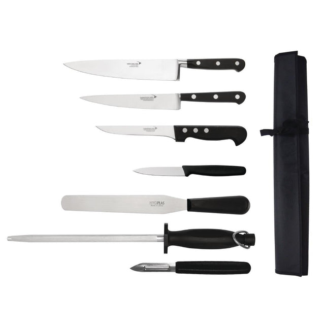 Deglon Sabatier 7 Piece Knife Set and Wallet - S461  Deglon Sabatier