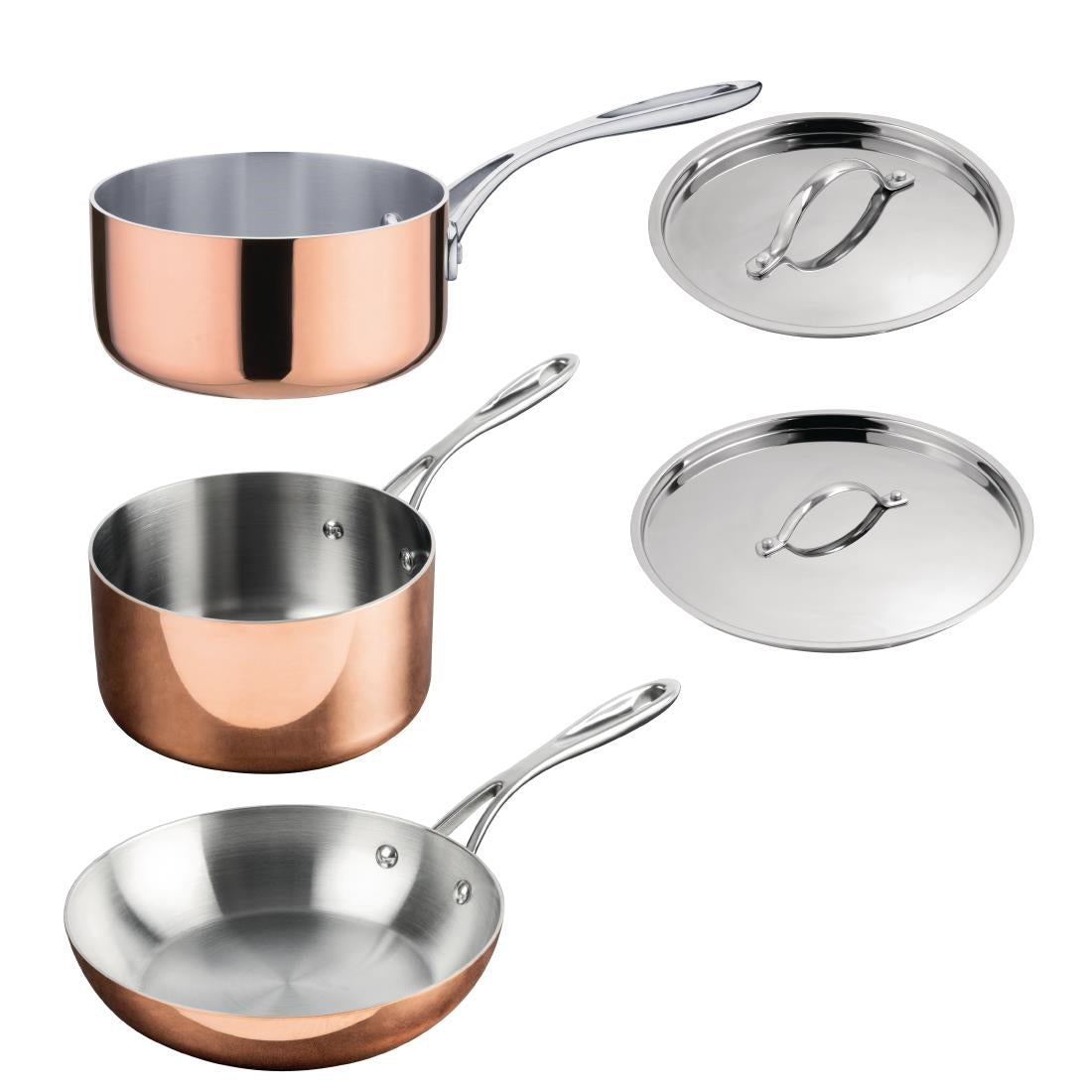 Vogue Cook Like A Pro 3-Piece Tri-Wall Copper Cookware Set - SA655  Vogue