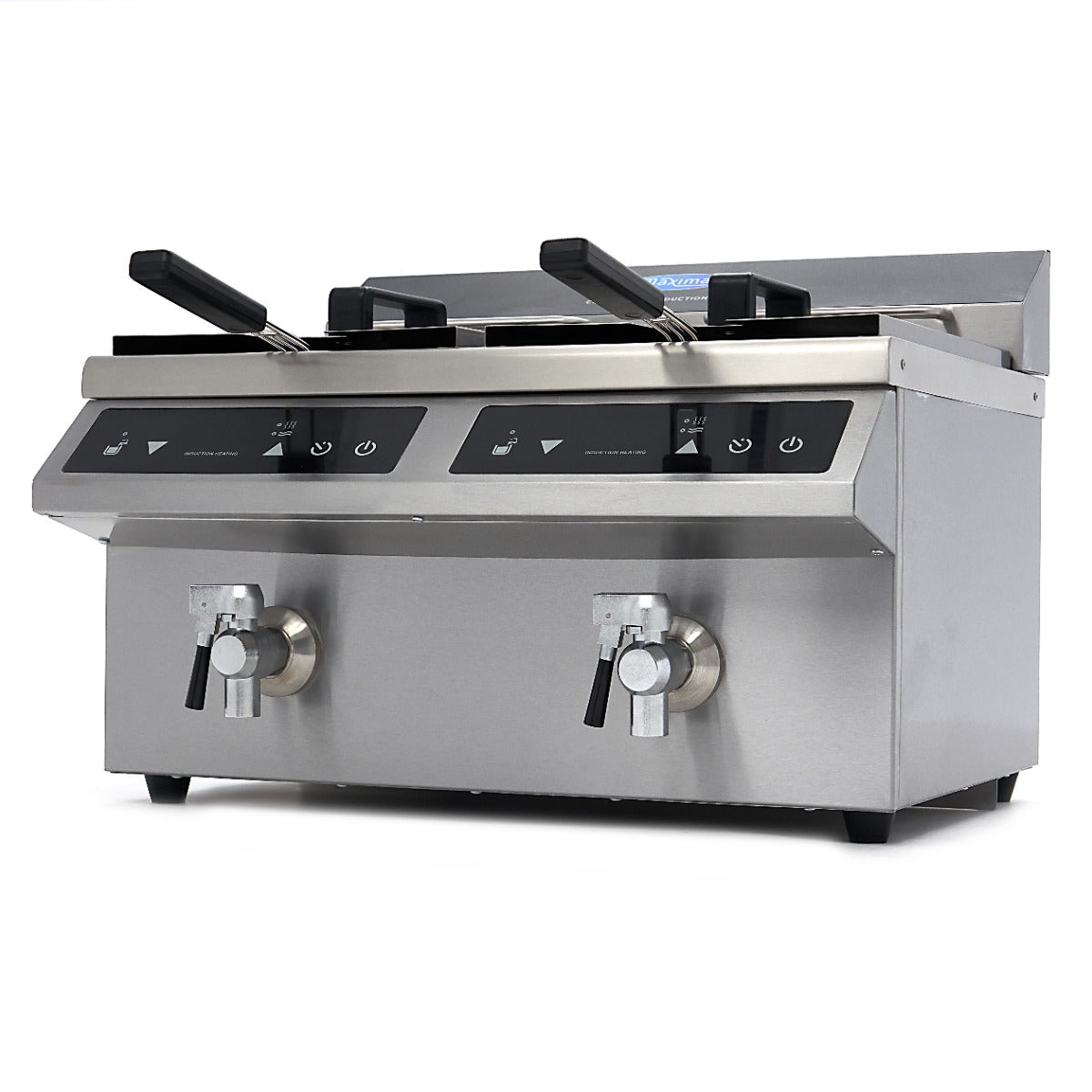 Maxima  Deep Fryer - 2 x 8L - 2 Baskets - with Drain Tap - Induction  - 09371095