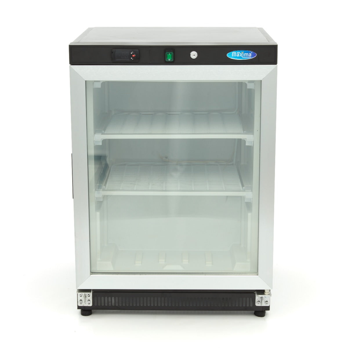 Maxima  Freezer - 200L - Black - with Glass Door  - 09405009