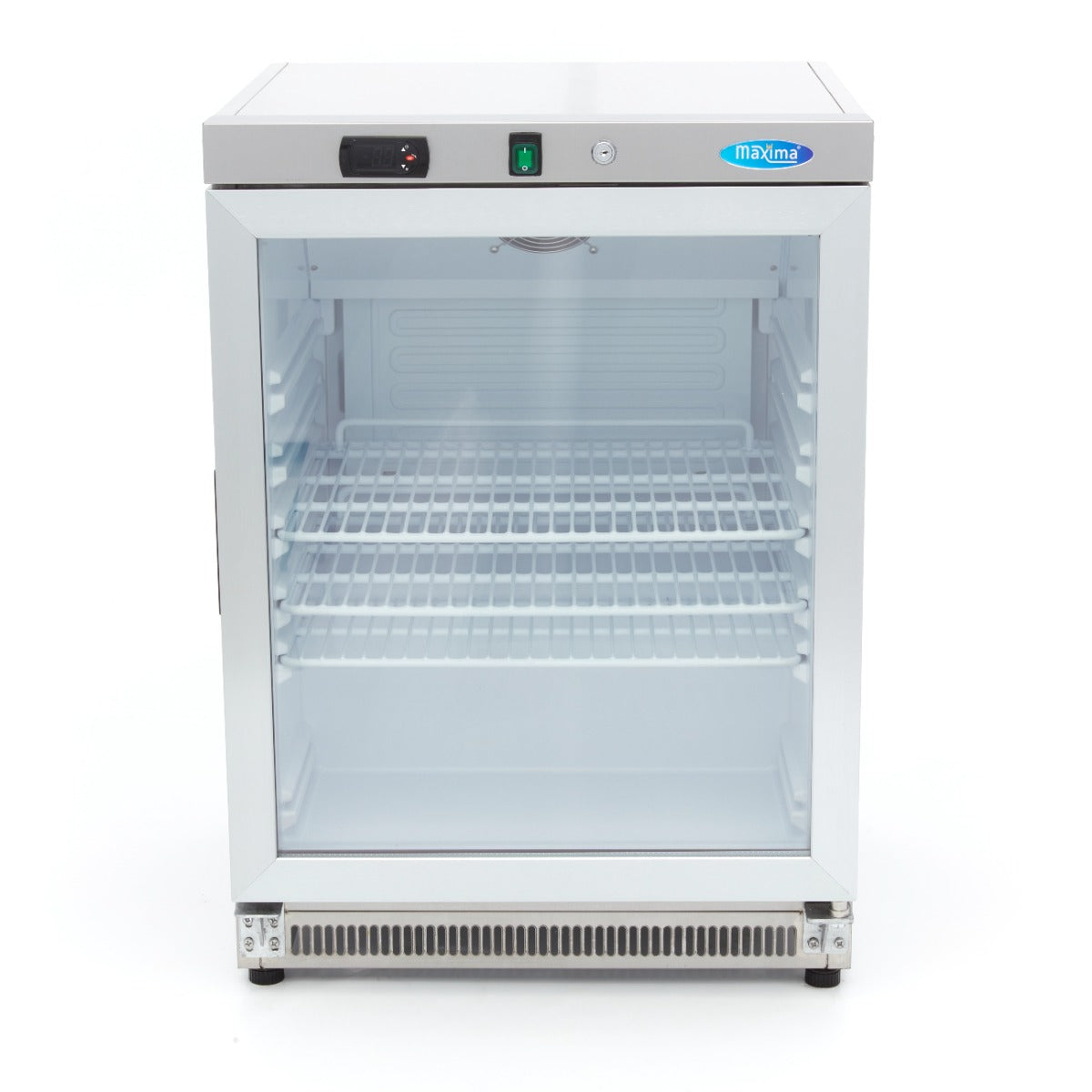 Maxima  Fridge - 200L - Stainless Steel - with Glass Door  - 09405010