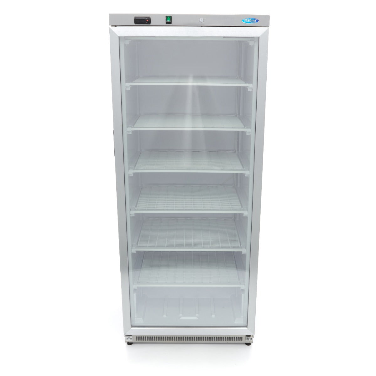 Maxima Gefrierschrank – 600 l – Edelstahl – mit Glastür – 09405035