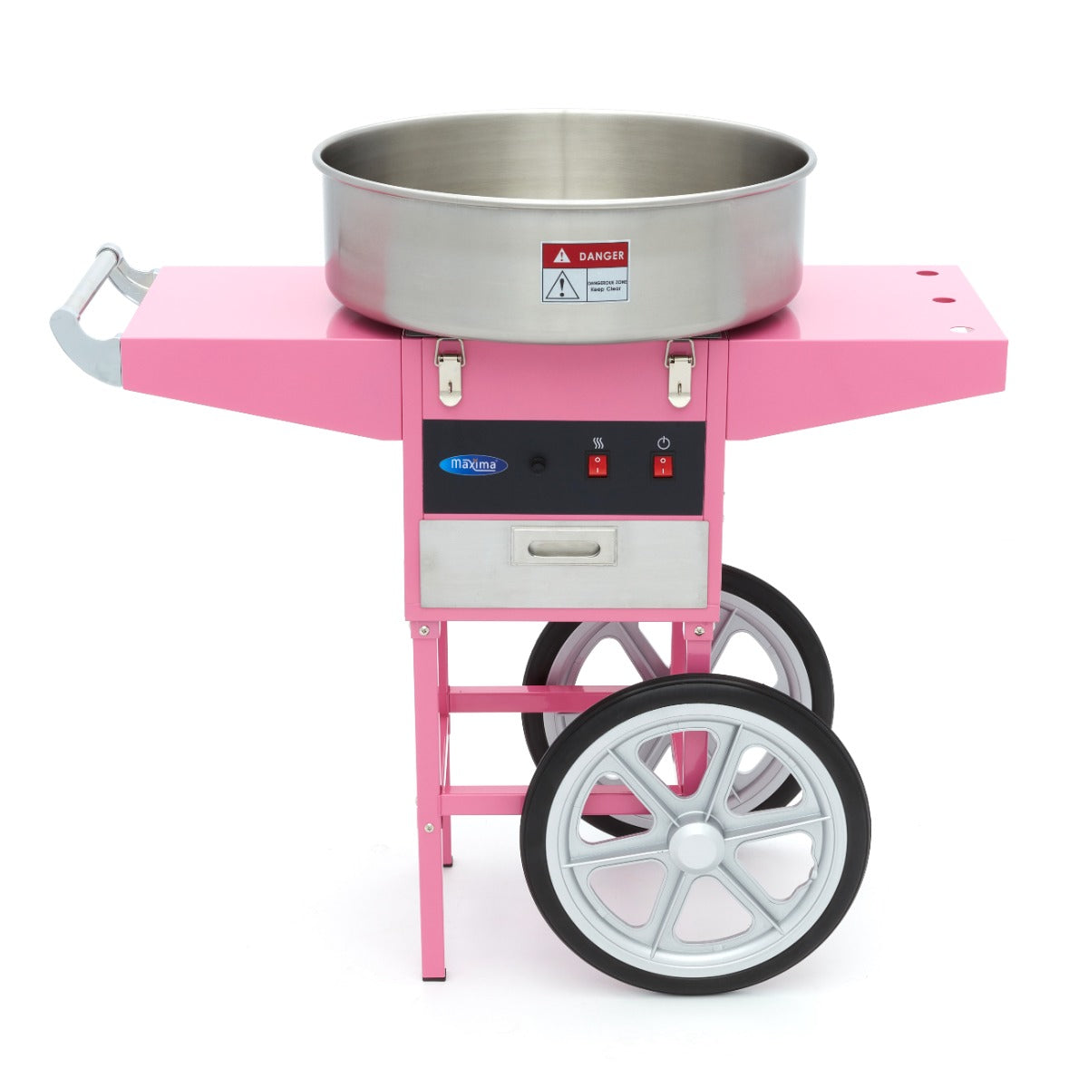 Maxima  Candy Floss Machine – Ø 52cm – Pink – with Cart  - 09506002