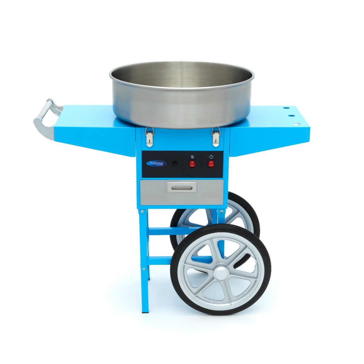 Maxima  Candy Floss Machine – Ø 52cm – Blue – with Cart  - 09506003