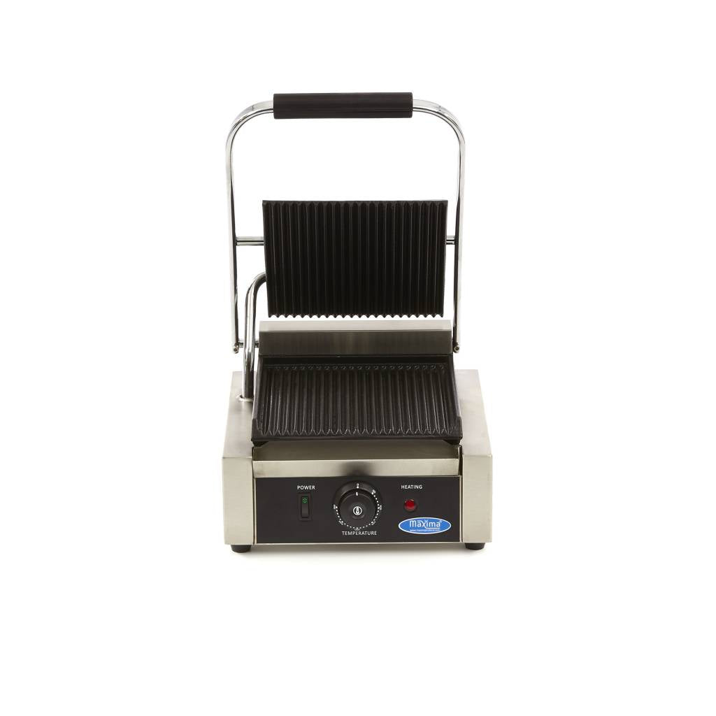 Maxima Contact Grill - Gegroefd - Enkele Grillplaat - 22cm - 09300430