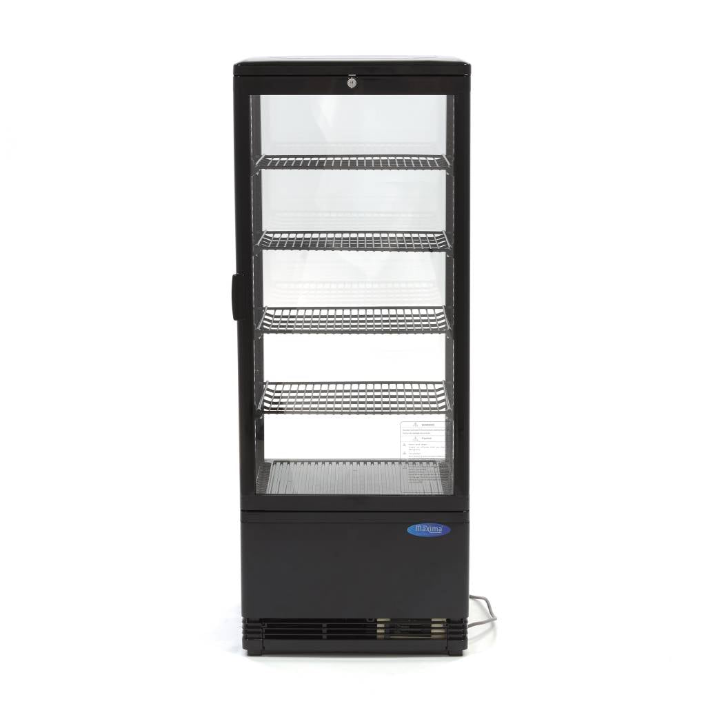 Maxima Kühlschrank-Vitrine – 98 l – 43 cm – Schwarz – 09400811