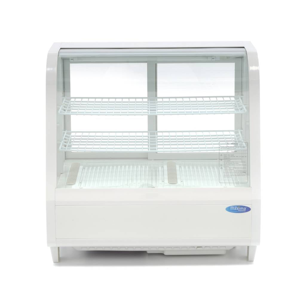 Maxima Kühlschrank-Vitrine – 100 l – 68 cm – Weiß – 09400836