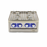 Maxima  Commercial Grade Cooker - 4 Burners - Double Unit - 60cm Deep - Gas  - 09391520