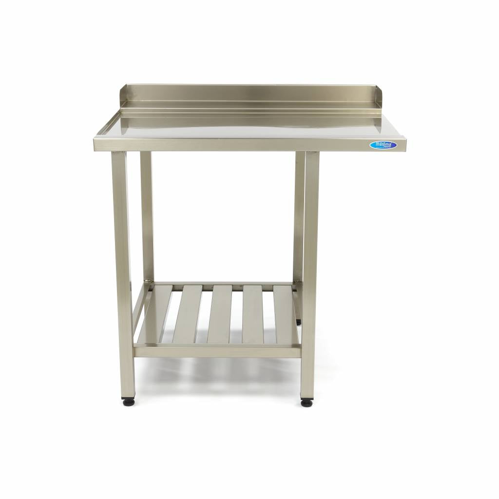 Maxima  Dishwasher Table - 90 x 75cm - Left - with Backsplash and Storage Shelf  - 09201036