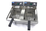 Maxima  Deep Fryer - 2 x 13L - 2 Baskets - with Drain Tap  - 09365231