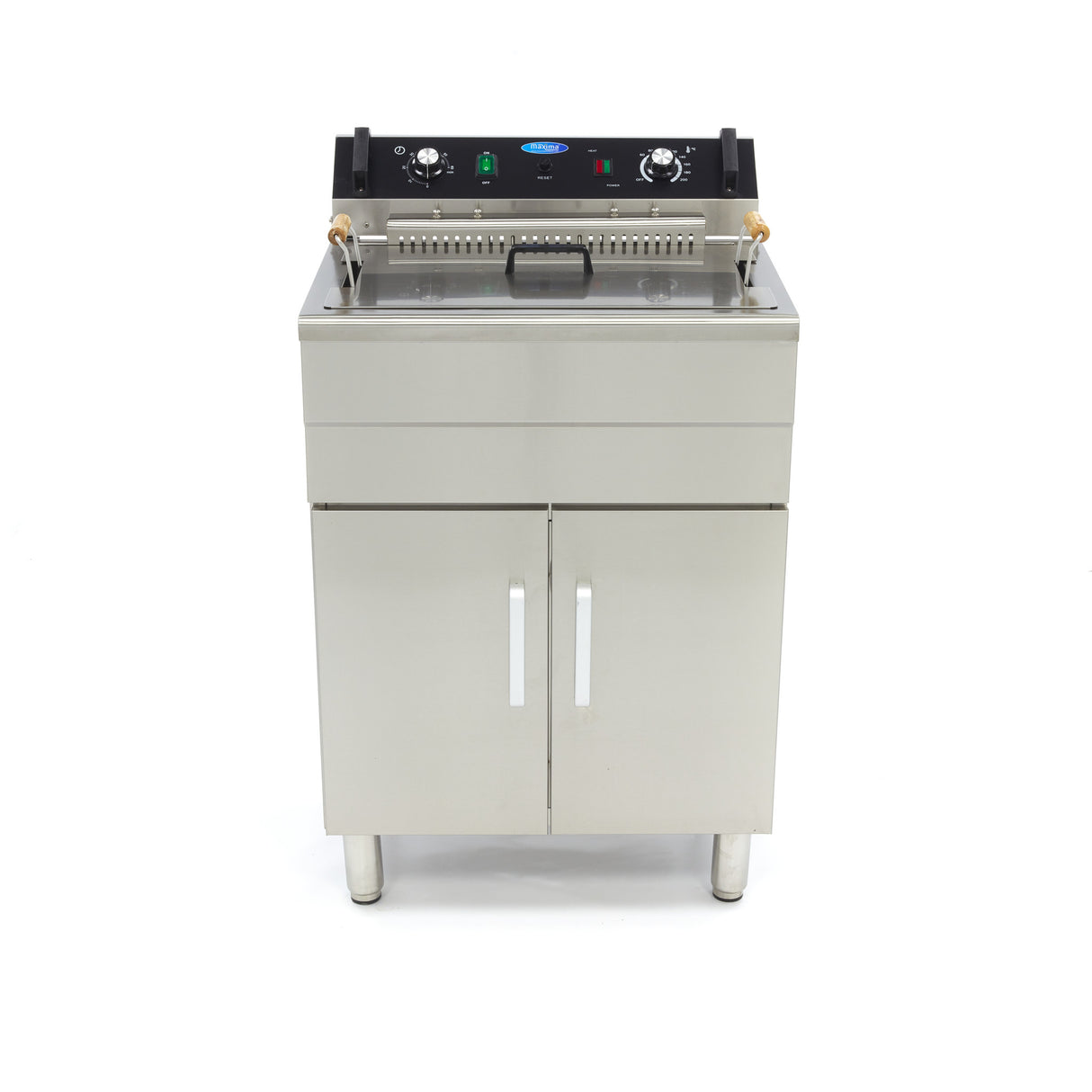 Maxima Friteuse - 30L - 1 Mand - met Aftapkraan en Standaard - 09365232