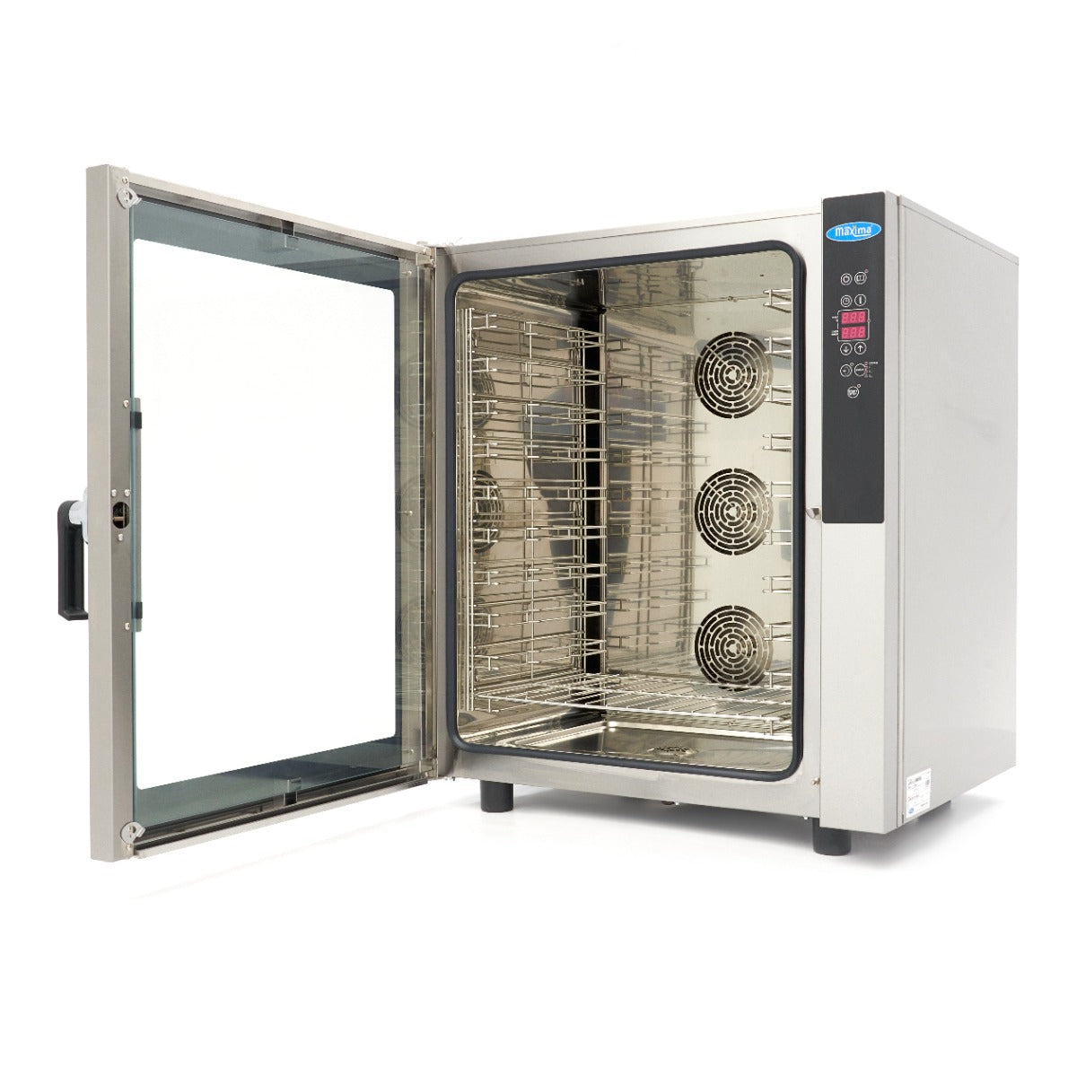 Maxima Combi Stoomoven - Geschikt voor 10 Bakplaten (1/1 GN / 60 x 40cm) - Digitaal Display - 400V - 08500210