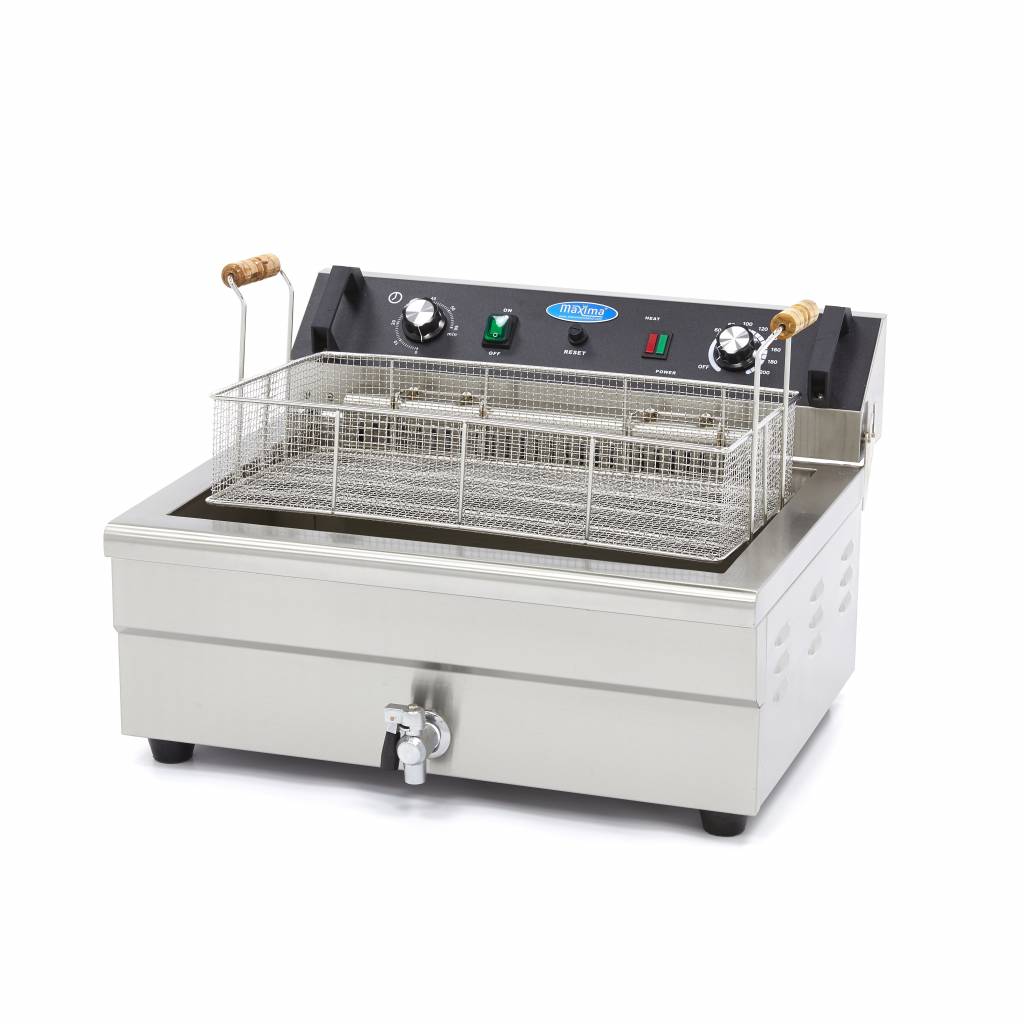 Maxima  Deep Fryer - 20L - 1 Basket - with Drain Tap  - 09365020