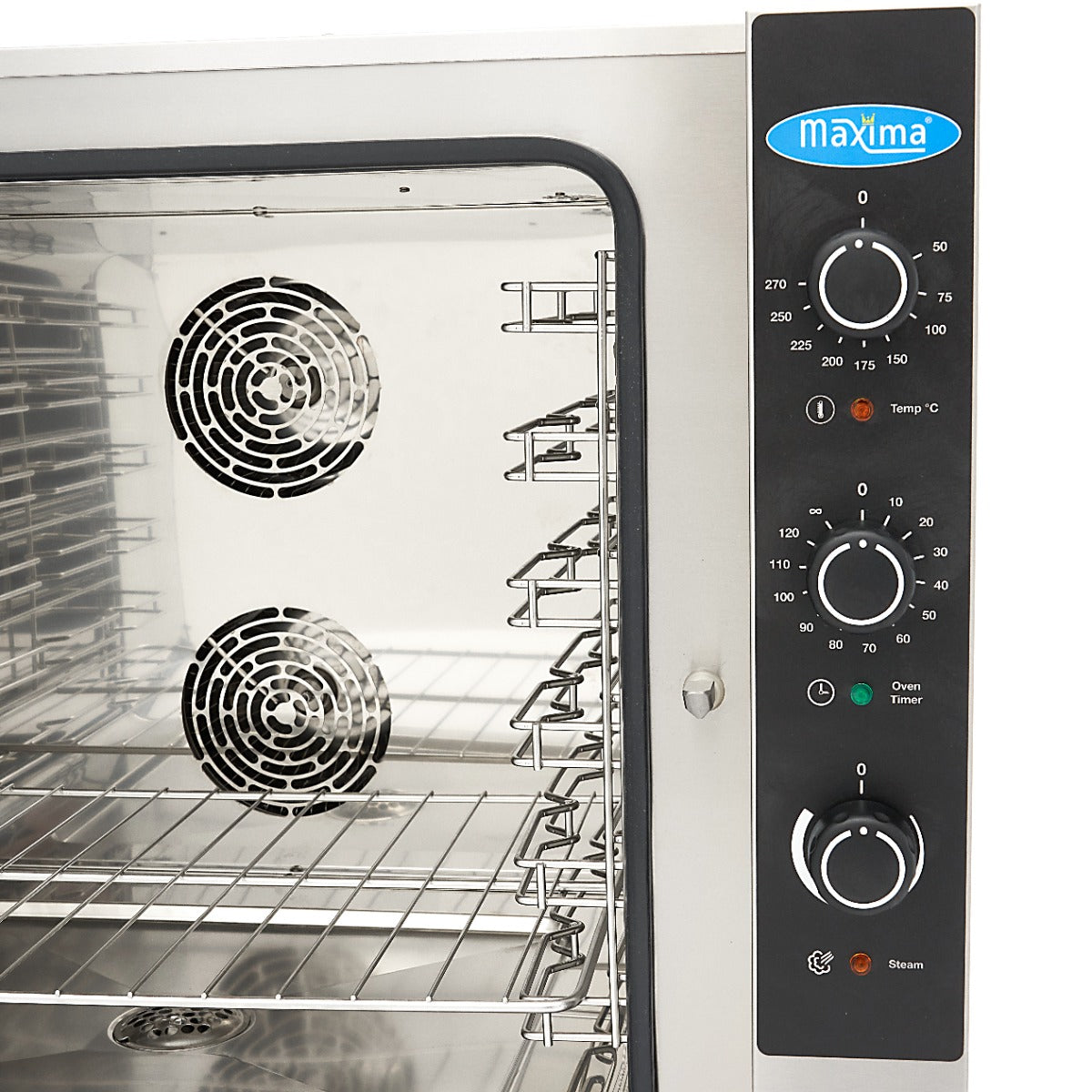 Maxima Combi Stoomoven - Geschikt voor 6 Bakplaten (1/1 GN / 60 x 40 cm) - Analoog - 400V - 08500206