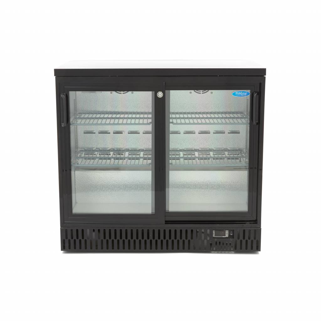 Maxima  Drinks Fridge - 227L - 2 Sliding Doors - 4 Adjustable Shelves  - 09400915