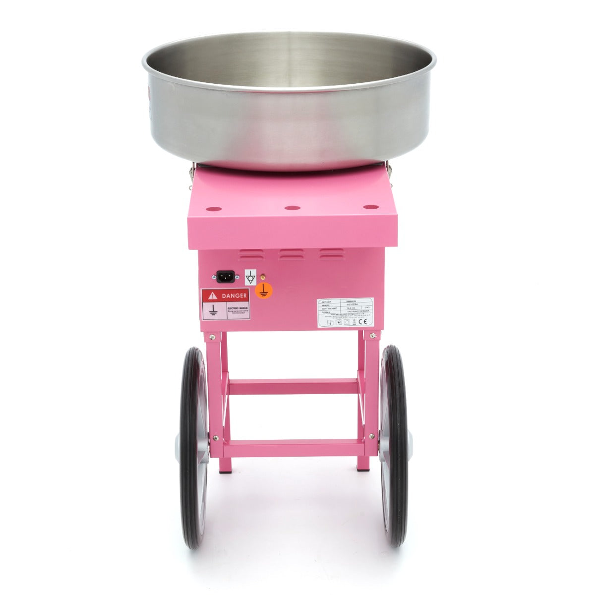 Maxima Zuckerwattemaschine – Ø 52cm – Rosa – mit Wagen - 09506002