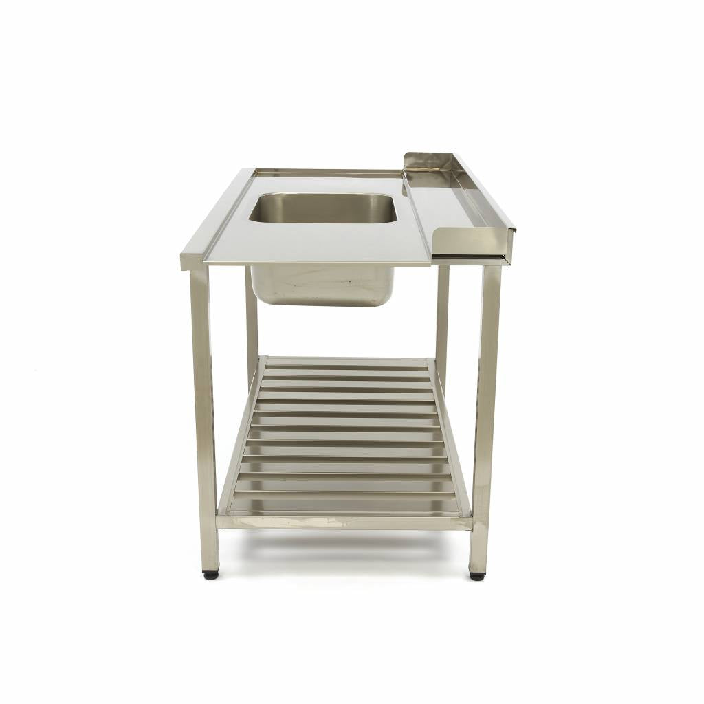 Maxima  Dishwasher Table - 140 x 75cm - Left - with Sink and Backsplash - incl Storage Shelf  - 09201039