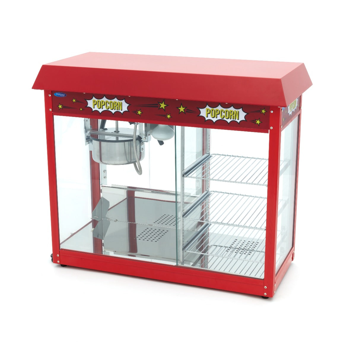 Maxima Popcornmachine – 150gr - met Warmhoudvitrine - 09506006