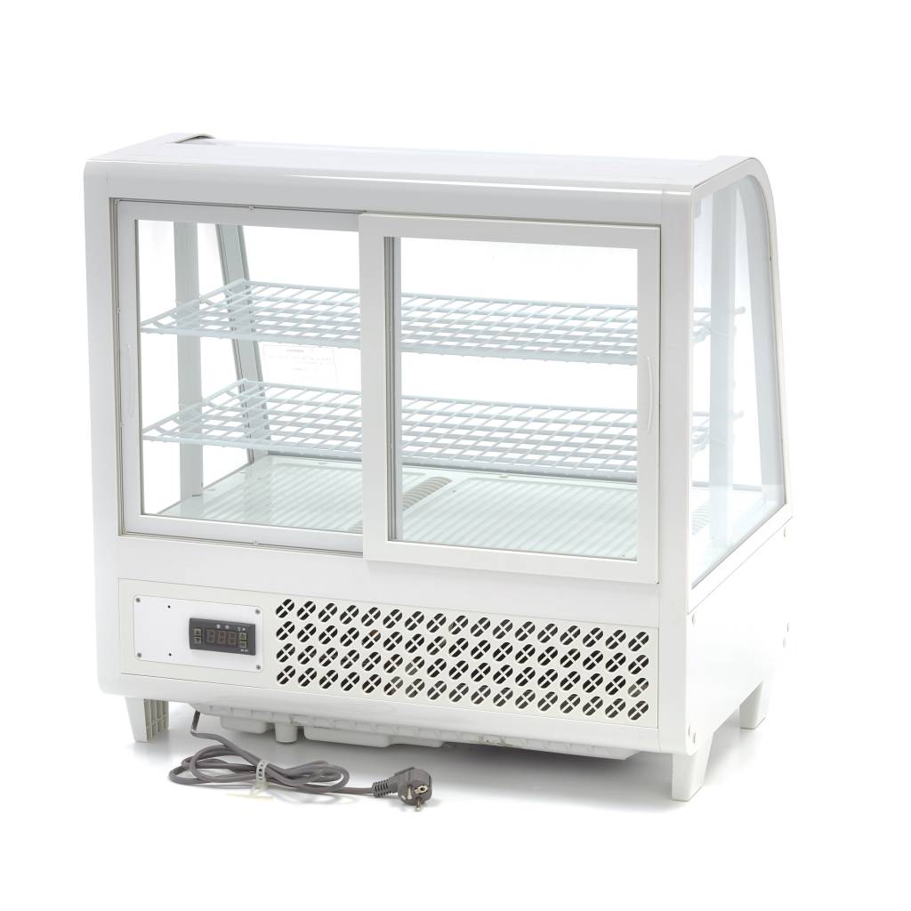 Maxima Kühlschrank-Vitrine – 100 l – 68 cm – Weiß – 09400836