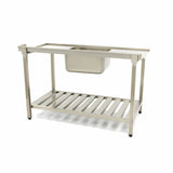 Maxima  Dishwasher Table - 160 x 75cm - Right - with Sink and Backsplash - incl Storage Shelf  - 09201041