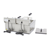 Maxima  Deep Fryer - 2 x 16L - 2 Baskets - with Drain Tap  - 09365011