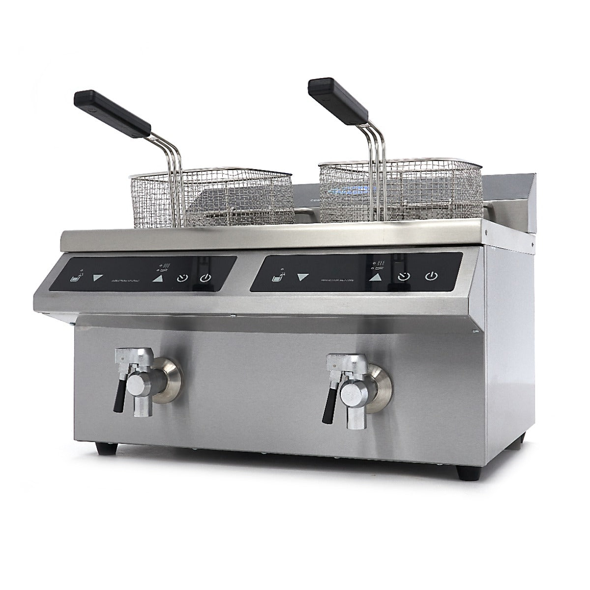 Maxima  Deep Fryer - 2 x 8L - 2 Baskets - with Drain Tap - Induction  - 09371095