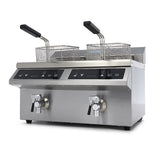 Maxima Friteuse - 2 x 8L - 2 Mandjes - met Aftapkraan - Inductie - 09371095