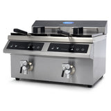 Maxima Friteuse - 2 x 8L - 2 Mandjes - met Aftapkraan - Inductie - 09371095