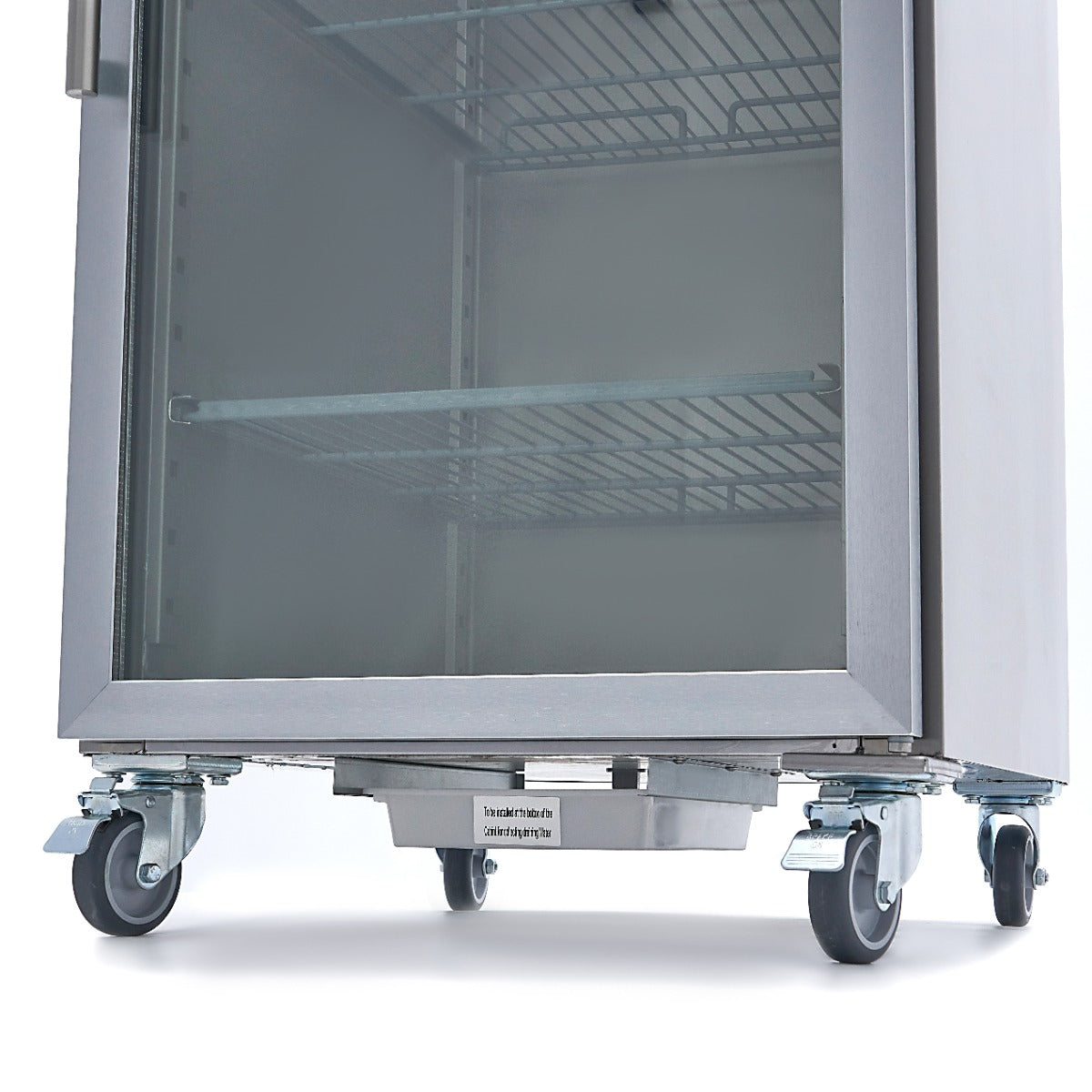 Maxima  Fridge - 600L - 3 Adjustable Shelves (2/1GN) - Stainless Steel - with Glass Door  - 09400001