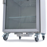 Maxima  Fridge - 600L - 3 Adjustable Shelves (2/1GN) - Stainless Steel - with Glass Door  - 09400001