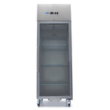 Maxima  Fridge - 600L - 3 Adjustable Shelves (2/1GN) - Stainless Steel - with Glass Door  - 09400001