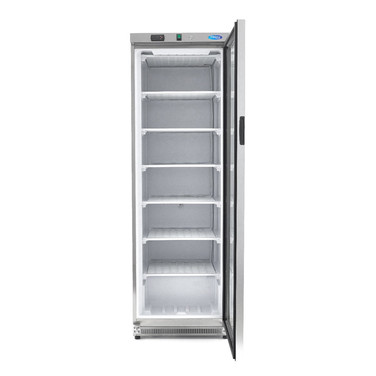 Maxima Gefrierschrank – 400 l – Edelstahl – mit Glastür – 09405023