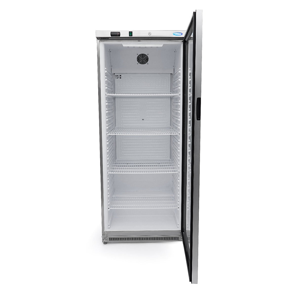 Maxima Kühlschrank – 600 l – Edelstahl – mit Glastür – 09405034