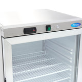 Maxima  Fridge - 200L - Stainless Steel - with Glass Door  - 09405010