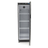 Maxima  Fridge - 400L - Black - with Glass Door  - 09405020