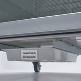 Maxima  Freezer - 600L - 3 Adjustable Shelves (2/1GN) - Stainless Steel - with Glass Door  - 09400006