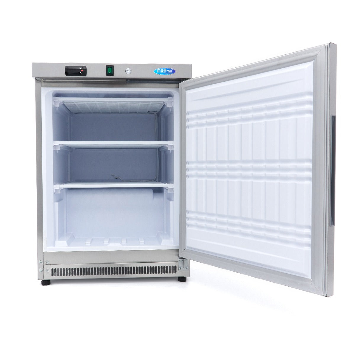 Maxima  Freezer - 200L - 2 Fixed Shelves - Stainless Steel  - 09405005