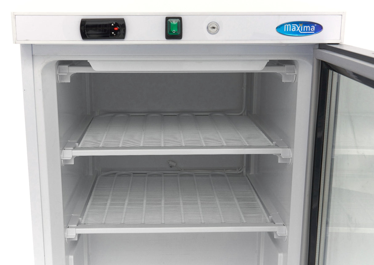 Maxima  Freezer - 200L - White - with Glass Door  - 09405007