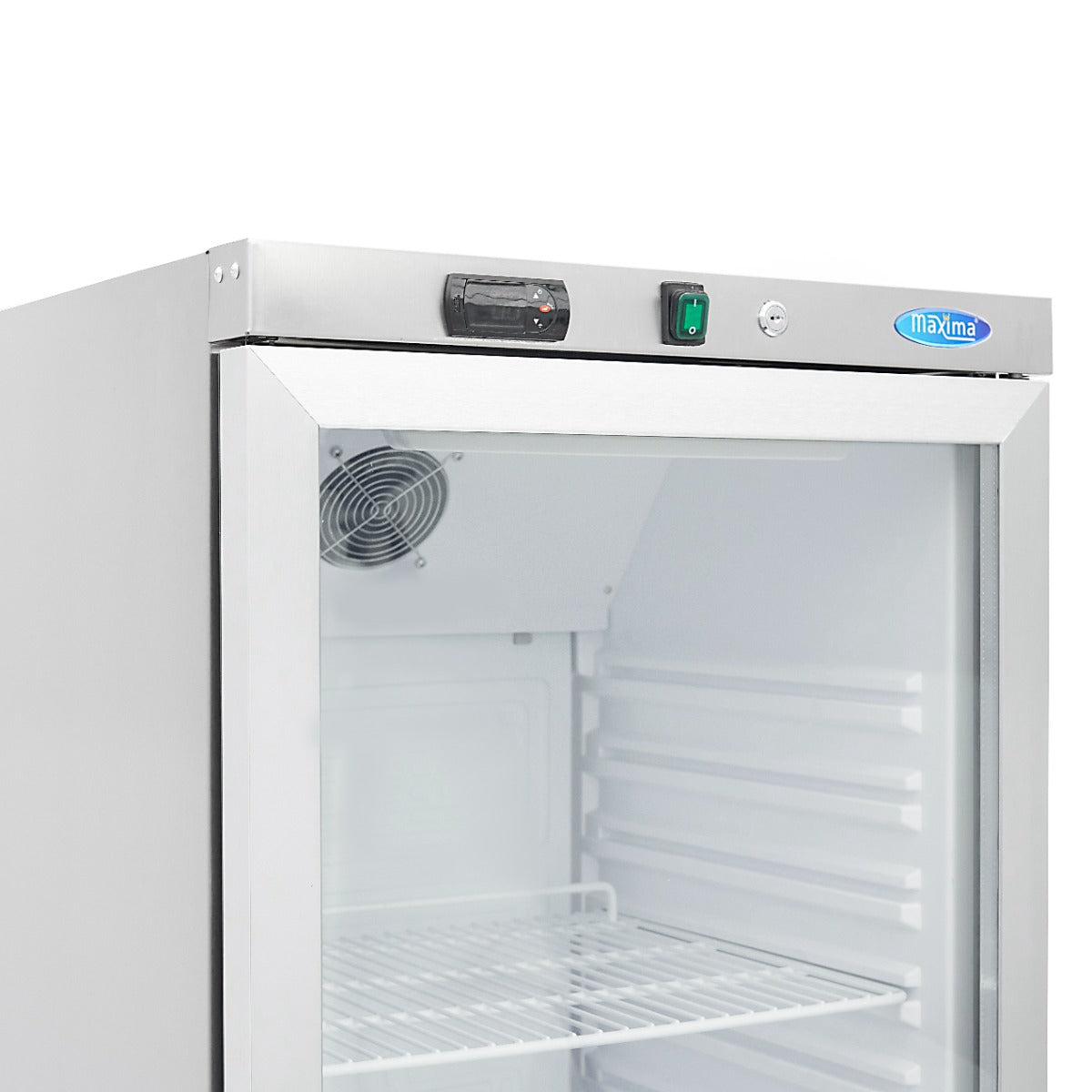 Maxima  Fridge - 400L - Stainless Steel - with Glass Door  - 09405022