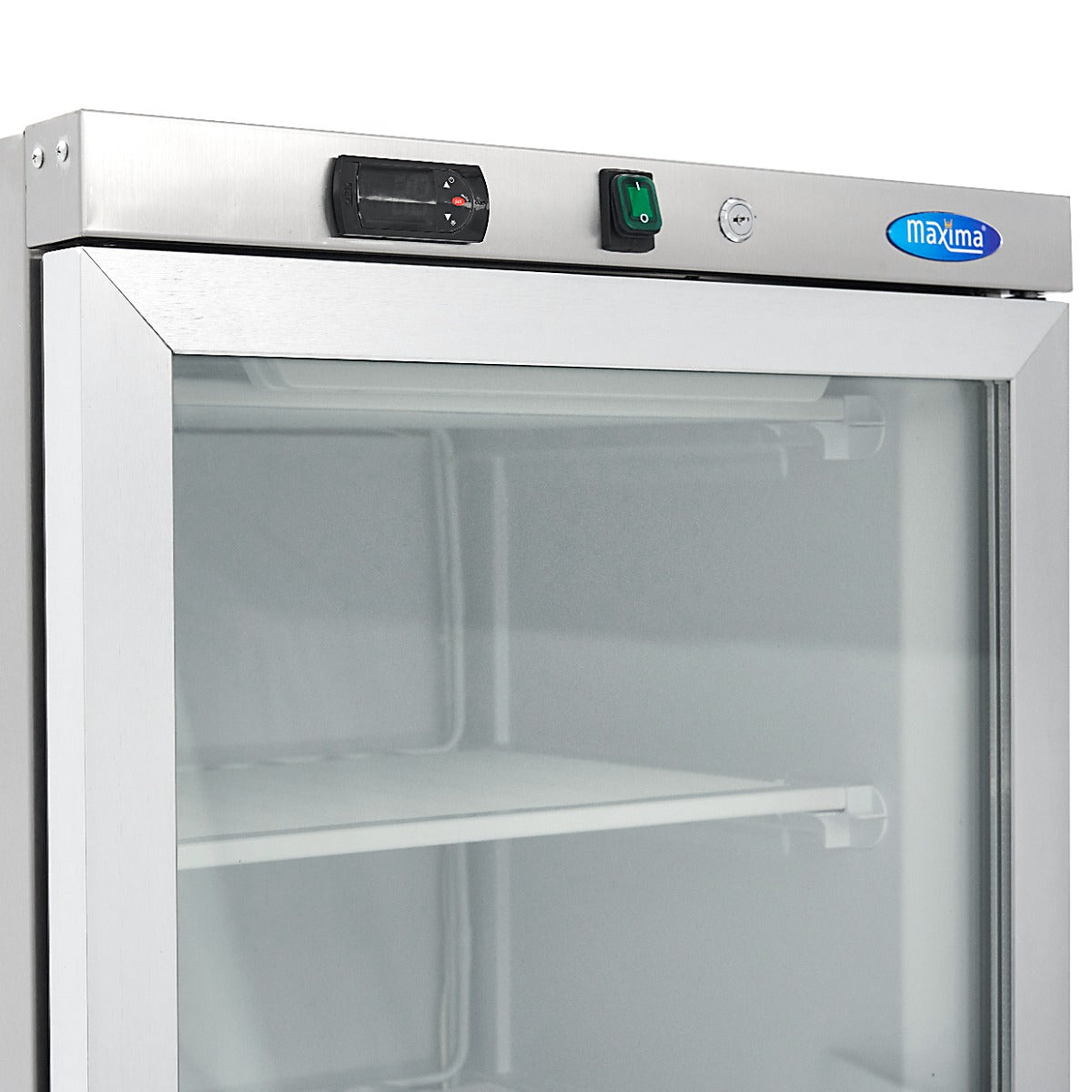 Maxima  Freezer - 400L - Stainless Steel - with Glass Door  - 09405023