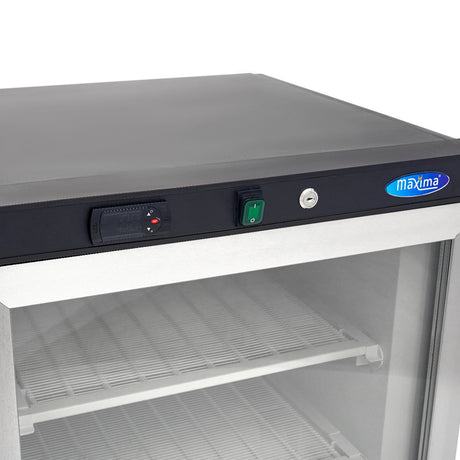 Maxima  Freezer - 200L - Black - with Glass Door  - 09405009