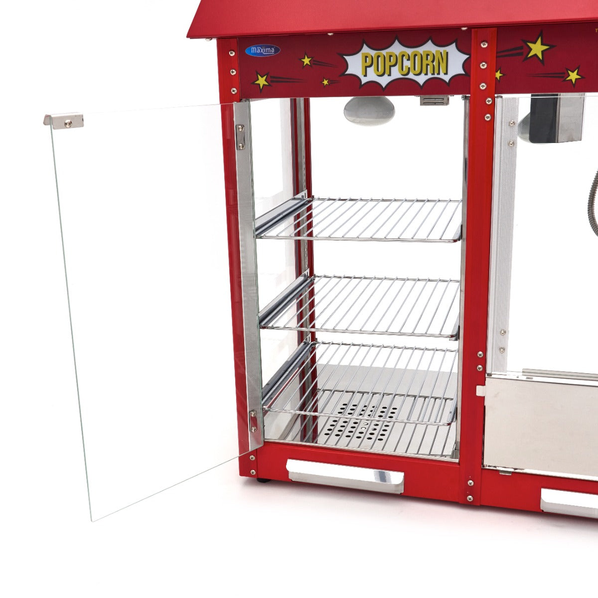 Maxima  Popcorn Machine – 150gr - with Warming Showcase  - 09506006