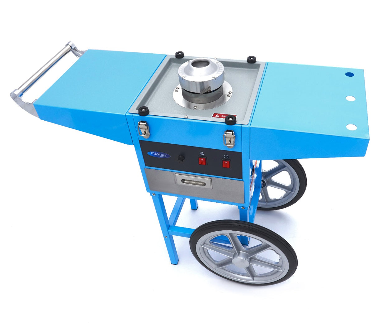 Maxima  Candy Floss Machine – Ø 52cm – Blue – with Cart  - 09506003