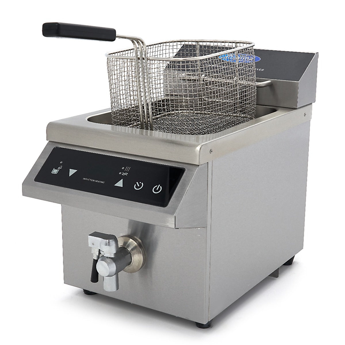 Maxima  Deep Fryer - 8L - 1 Basket - Induction - with Drain Tap  - 09371090