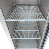 Maxima  Fridge - 600L - 3 Adjustable Shelves (2/1GN) - Stainless Steel - with Glass Door  - 09400001